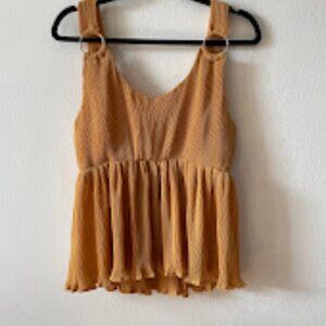 Farrow Gold Flowy babydoll tank top